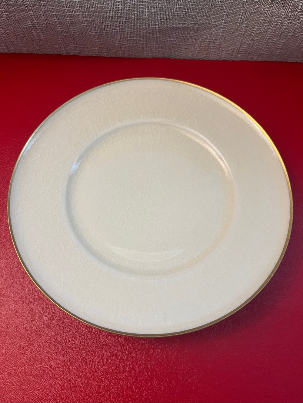 Ceramique de Vincennes by Neiman Marcus  salad plate with Gold Rim 7.5”D